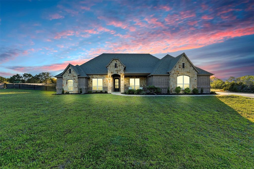 Welcome to your 3-acre slice of paradise, where freedom reigns with no HOA in sight! This 5-bed, 3-bath wonder, boasts an open floor plan with a cozy stone fireplace and coffered ceilings. Whip up feasts in a kitchen complete with oversized, shiny granite tops. Have projects or an RV? The massive 40x45 insulated shop and RV spot have got you covered. Need even more space for toys and storage? How about the oversized three car garage? More of the business type? You are in luck with the large private office to make big moves. And for those amazing Texas nights, lounge at the ultimate spot for relaxation while watching your friends and family enjoy the trex decked pool. This isn’t just a home; it’s your fun-filled haven with room for just about anything! Don’t miss this opportunity!