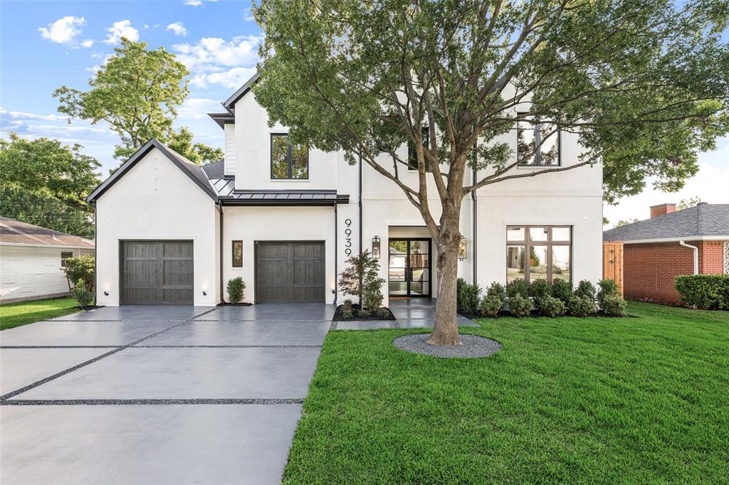 OPEN HOUSE ~ JUNE 27th & JUNE 28th 1 - 3 PM ~ This custom new construction home in the sought-after North Dallas community of Midway Hollow is designed for today’s luxury buyers, offering over 5,100 square feet of refined living. Light and bright with vaulted ceilings throughout, the home features a modern open-concept layout filled with designer finishes and high-end upgrades. An impressive office with a full bath and closet provides a quiet workspace or guest suite. Wide-plank white oak flooring, Level 4 museum-finish walls and designer lighting create a clean aesthetic. The adjacent living and dining areas open through expansive four-panel collapsible sliding glass doors creating seamless indoor-outdoor living with direct access to the Veranda featuring a built-in grill and retractable screens for year-round enjoyment. The living room wet bar features a wine and beverage cooler ideal for entertaining. The chef’s kitchen anchors the home, featuring a premium Monogram appliance suite with a built-in refrigerator and six-burner cooktop, quartzite countertops and an oversized island with seating. The first-floor primary suite is a private retreat featuring a spa-inspired bath with imported Italian ceramic tile, a freestanding soaking tub, and an oversized walk-in shower complete with a rain shower head, dual additional shower heads, and a hand sprayer, all enclosed in frameless glass. The custom walk-in closet features a built-in vanity and direct access to the utility room for added convenience. Upstairs offers three additional ensuite bedrooms, a game room, and a media room with enhanced noise-reduction insulation and a wet bar with beverage cooler, providing ideal flexibility for entertaining. Energy-efficient upgrades include Anderson windows, 3-zone Lenox HVAC, Rinnai tankless water heaters, and full foam encapsulation. The 721 square-foot garage features 12-ft ceilings designed for a lift system.