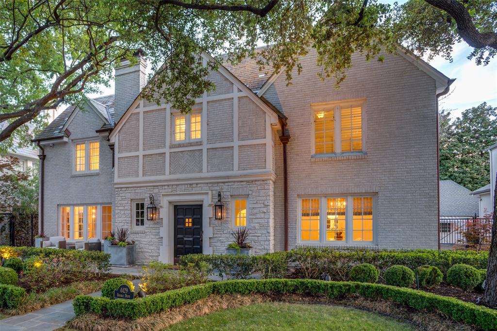 Located on one of Highland Park’s most coveted streets, this architectural gem perfectly combines classic elegance with thoughtful modern updates. Set on a .2-acre lot with mature trees, the property offers a serene and private setting while retaining a central location. Beautifully preserved period details create an inviting and timeless atmosphere throughout.

The home’s open layout is ideal for entertaining, with a grand living room that flows seamlessly into the family room and nearby kitchen and breakfast room,  providing a functional layout for everyday living. Sunlight fills the sunroom off the second living area and leads to a chic office with designer finishes.

Upstairs, the luxurious primary suite offers a sitting area and spa-like bathroom with a double vanity, soaking tub, and walk-in steam shower. Three additional bedrooms and a secondary living area complete the upper level. The backyard patio features a fireplace and ample seating, perfect for relaxing or entertaining. Over the two-car garage, a private guest suite with a full bath provides a flexible space.

This home is located in the award-winning Highland Park Independent School District, including Bradfield Elementary, offering an exceptional educational experience. Beyond the home itself, residents enjoy the convenience of walking to Highland Park Village, nearby parks, retail, and a variety of restaurants, making it easy to embrace the vibrant Highland Park lifestyle.