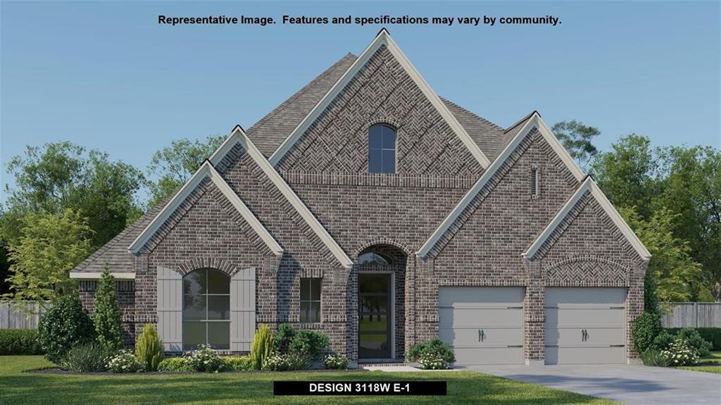 PERRY HOMES NEW CONSTRUCTION! Home office with French doors frames the entry. Guest suite with a walk-in closet and a full bath. Media room with French doors. Kitchen features a large pantry, 5-burner gas cooktop and a large island with built-in seating space. Family room with a wood mantel fireplace and wall of windows. Primary suite with 12-foot coffered ceilings. Double doors lead to primary bath with separate vanities, a garden tub, separate glass-enclosed shower, and two walk-in closets. Covered backyard patio. Mud room leads to three-car garage.