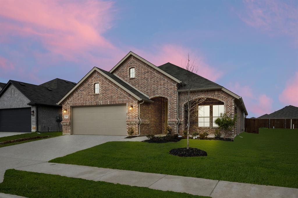 MLS# 21132895 - Built by Risewell Homes - Ready Now! ~ This single-story home in Fort Worth, TX offers a well-balanced layout designed for comfort and functionality, featuring an open-concept kitchen, dining nook, and family room that create a bright and connected living space ideal for entertaining. The private owner’s suite is set apart with a spacious bedroom, walk-in closet, and a well-appointed bath with dual sinks, soaking tub, and separate shower. Two secondary bedrooms are positioned near a shared full bath, while a dedicated study near the foyer provides flexible space for a home office or hobby room. Additional highlights include a welcoming entry, utility room with garage access, ample storage throughout, a two-car garage, and an optional covered patio that extends the living area outdoors.