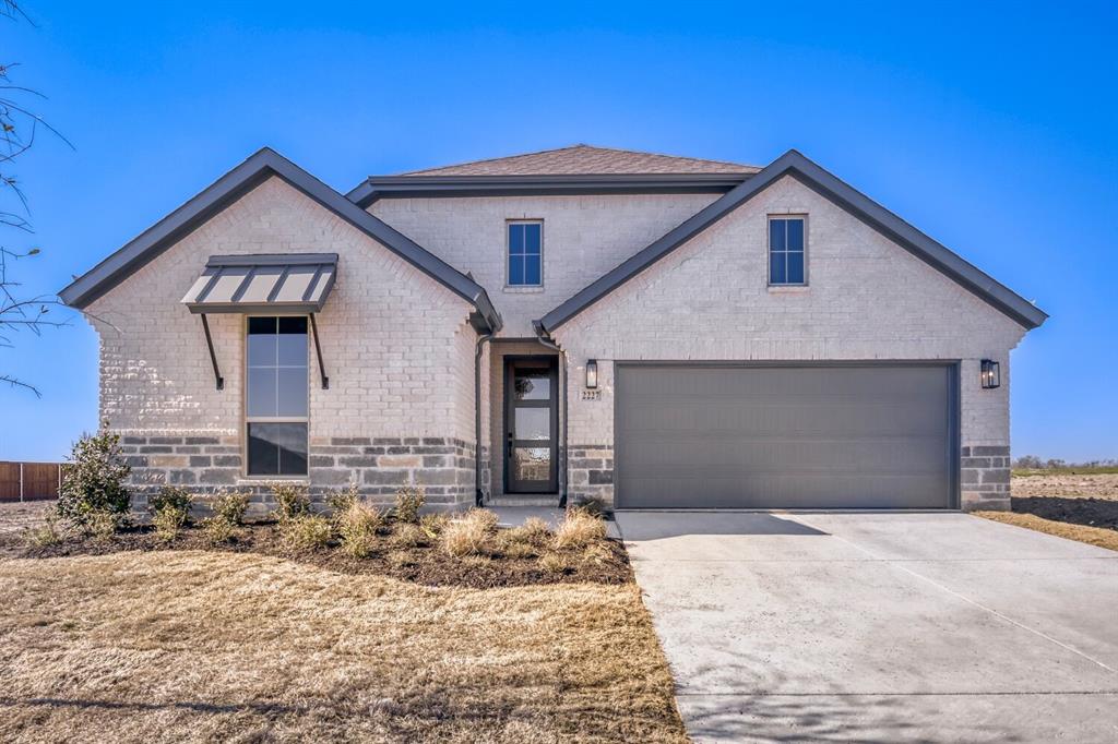 An amazing one-story home that lives large. It features four bedrooms and three baths. Two are toward the front of the home with sizable bedrooms at 12X13 feet. The guest bedroom is private to the rest of the home and features an ensuite bath. The heart of the home is the kitchen with numerous cabinets. The center island is the perfect place for food preparation. The family room features 14-foot ceilings. Across the back of the home are floor to ceiling windows providing natural light throughout. The main bath features an extensive countertop with dual vanities as well as a separate tub and shower with a linen closet. For those who work at home or want a private library, the study is the perfect spot with double French doors. On days when you want to relax or retire at night, this home features a spacious outdoor living covered patio conveniently located off of the dining area for easy access.