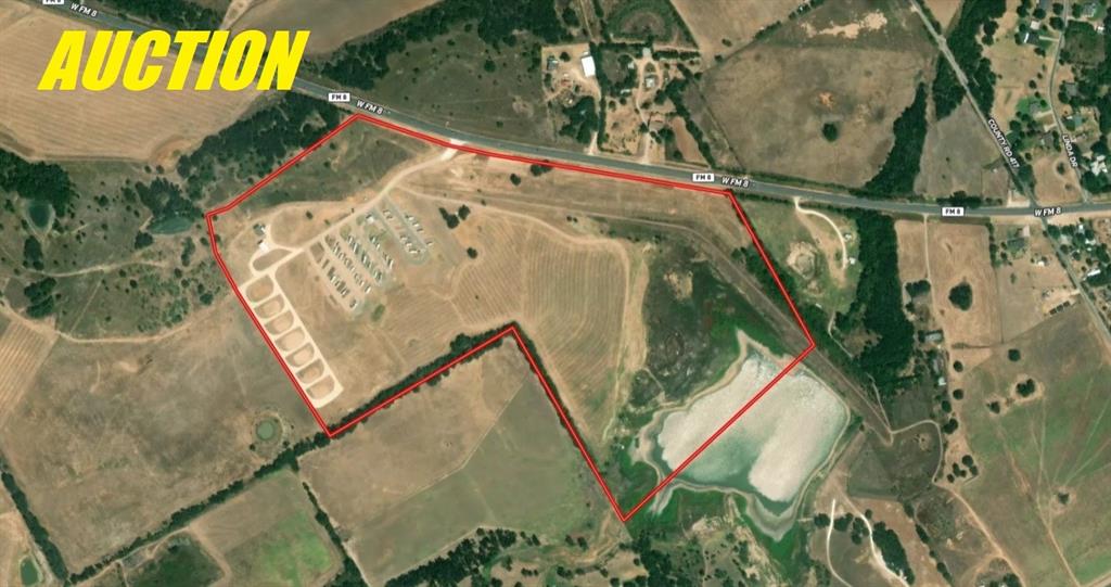 $300,000 IS THE OPENING BID FOR TRACT 2 OF THE 85AC STEPHENVILLE RV PARK OFFERED FOR SELL IN A LIVE AUCTION ON SATURDAY, MAY 30TH AT 11:00AM. Auction Registration begins at 9am. The Live Auction of the 85ac Property, divided in 4 Separate Tracts, will be conducted at the Property, Rain or Shine. Tract 1 with an Opening Bid of $100,000 is 11.0 acres with a Mobile Home and Workshop with an aerobic septic and water well. Tract 2 on 24.0 acres features the 42 Spot RV Park with a Community Resident Building (2 Bathrooms, 2 Showers, 3 Washer-Dryers and Manager's Office. It has 2 water wells and 2 septic systems. There's also Pads at the back of the property prepared for Stall Barns or RV expansion. Tract 3 has 925' of FM 8 Road Frontage on 17.25 acres of Commercial Potential. Tract 4, the largest tract at 31.5 includes the Reservoir. Tracts 3 and 4 will have Opening Bids of $5000 Per Acre. BUY ANY TRACT, ANY COMBINATION OF TRACTS OR BUY THE ENTIRE 85AC PROPERTY. Situated on FM 8 just west of Stephenville. Sells AS IS. NO CONTINGENCIES related to Financing, Post Sale Inspections or Appraisals and NO OPTION PERIOD. 10% Buyer's Premium will be added to the High Bid to constitute the Total Contract Price. Buyer's Premium is paid the day of the Auction by Cash or a Personal or Business Check will be accepted when accompanied by a Bank Letter of Guarantee or other Proof of Funds. Remaining Balance is due on Thursday, July 16, 2026 by 5:00pm at Acrisure Title of Texas in Frisco, by Cash, Financing or a combination of both.