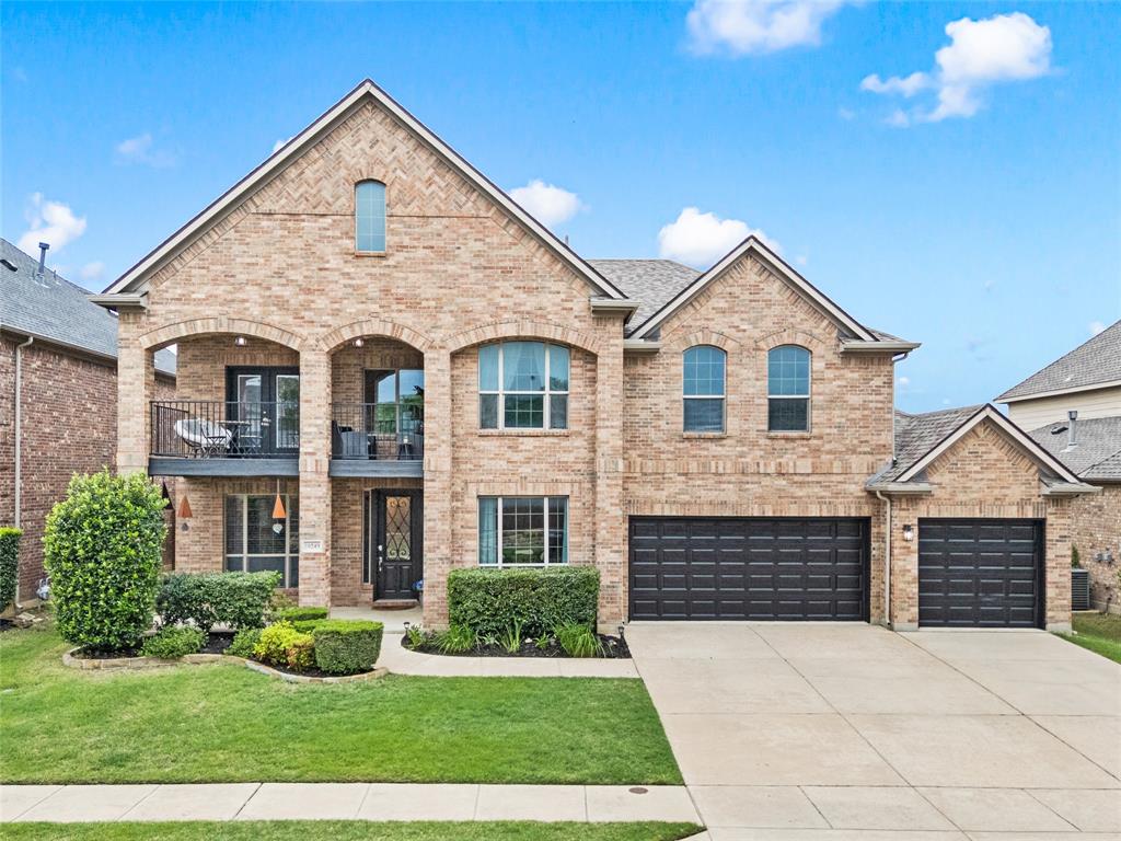 Upgrades galore in this Expansive Meritage Baron plan with a pool in the heart of KellerISD! Designed with both elegance and functionality in mind, this expansive home offers exceptional living spaces and high-end finishes throughout. The first floor welcomes you with a formal living room, formal dining room, and a private office—ideal for both entertaining and working from home. At the heart of the home is a spacious chef’s kitchen featuring striking black cabinetry, granite countertops, stainless steel appliances, a large center island, and dual pantries for ample storage. The adjoining family room impresses with soaring ceilings and a cozy gas fireplace, creating a warm yet grand atmosphere. Retreat to the private first-floor primary suite, complete with a luxurious en suite bath offering separate vanities, a soaking tub, and a walk-in shower. The oversized walk-in closet includes a dedicated workout area, combining convenience with lifestyle. Upstairs, the home continues to impress with a versatile bonus or game room featuring a kitchenette, a dedicated media room, and three generously sized bedrooms. Two bedrooms include en suite baths, while another offers access to a private balcony overlooking the front of the home. Step outside to your personal resort-style oasis. The backyard showcases a large in-ground gunite pool with a premium pebble finish, swim-up table, tanning ledge, and expansive stained concrete decking. Entertain effortlessly with a fire pit, separate patio for an above-ground hot tub, and a fully equipped outdoor kitchen with gas appliances and granite countertops. Additional highlights include updated HVAC systems and a spacious three-car garage. This home truly blends luxury, comfort, and entertainment in one exceptional property.