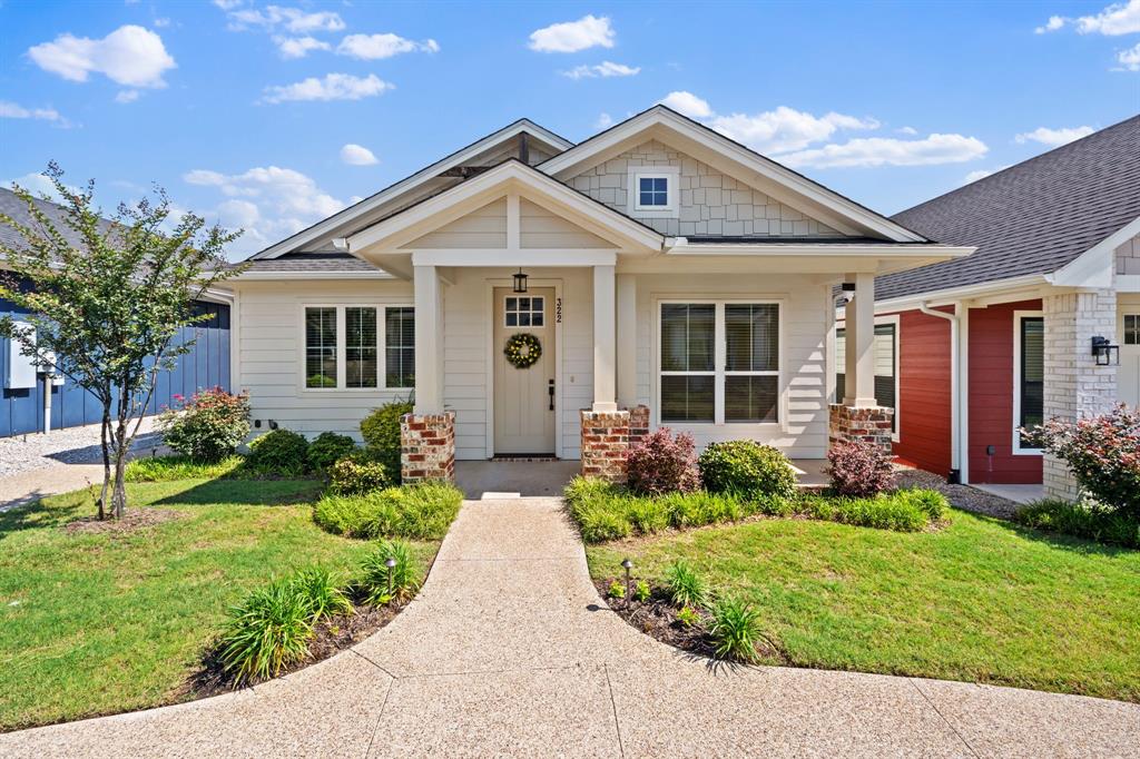 Welcome to The Cottages of Cantrell, where charm, comfort, and low-maintenance living come together in this beautifully designed Craftsman-style single-family home. Featuring 3 bedrooms, 2 bathrooms, and a detached single-car garage, this home offers thoughtfully curated finishes and inviting living spaces throughout. 
Step inside to discover luxury vinyl flooring flowing seamlessly throughout the home, complemented by stunning quartz countertops and an oversized kitchen island with abundant prep and gathering space. The kitchen is beautifully appointed with cabinetry extending to the ceiling, elegant glass-front doors, and under-cabinet lighting that creates a warm and sophisticated atmosphere.
Enjoy peaceful mornings on the welcoming front porch, perfect for relaxing and visiting with neighbors, while the private back porch provides your own personal sanctuary for quiet evenings and outdoor enjoyment.
Residents of The Cottages of Cantrell enjoy exceptional community amenities including full front and backyard lawn maintenance provided by the HOA, allowing for truly easy living. Additional amenities include the Carriage House for special gatherings and celebrations, a fully equipped fitness center, dog park, and scenic hike and bike trails.
Conveniently located just minutes from historic downtown Waxahachie, shopping, dining, and entertainment, this home also offers easy access to I-35, making for a convenient 20-minute drive to downtown Dallas.
Experience the perfect blend of community charm, modern finishes, and everyday convenience in this exceptional home. 
Refrigerator, washer, and dryer to convey to home buyer at closing.
All Information  provided is deemed reliable but not guaranteed. Listing Broker and agent do not warrant or guarantee the accuracy of the information herein or attached. Do not rely on the information without verifying its accuracy.