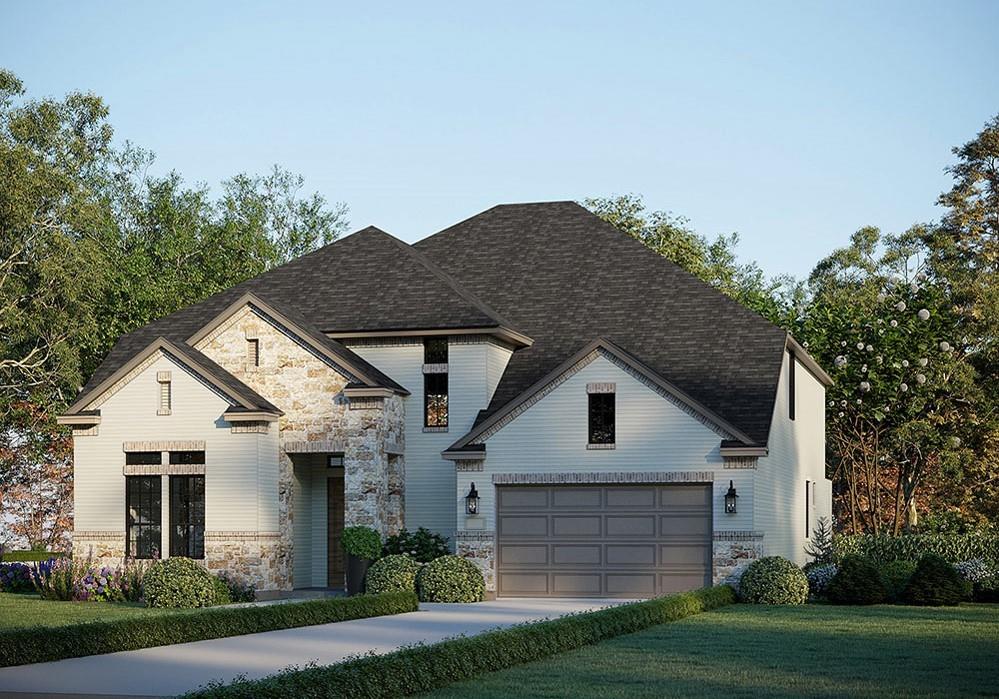 From our grand Presidential Series, this stunning 4,118 sf Two-Story home is GFO Home’s highly sought-after Roosevelt Floor Plan- offering 5 Bedrooms, 4.5 Bathrooms, and a spacious 2-car Garage located in the amenity-rich Walsh Master-Planned Community! Highlights on the main floor include a Private Study, Guest Suite with full ensuite Bathroom, and an Open Concept Family Room with soaring 2-story Vaulted Ceilings, 2-Story Stacked Windows, a chic 60-inch Electric Fireplace, and elegant 15-foot glass slider patio doors leading to the spacious Extended Covered Patio and Private Backyard. You’ll also enjoy a Bonus Flex Room for whatever your family needs, and a Gourmet Chef’s Kitchen featuring a large Center Island, Upgraded Stainless Steel Appliances, Walk-in Pantry, and attached Breakfast & Dining Room. Relax and unwind in the luxurious Primary Suite and Upgraded Spa-Inspired Primary Bathroom with a designer Free-Standing Tub, deluxe Walk-In Super Shower, and Oversized His & Hers Walk-In Closet. Discover additional functionality with an added powder guest bathroom, laundry room, and an understairs storage closet! Upstairs, you’ll find the Game Room for endless fun, an additional media room for the best movie nights, and 3 more Bedrooms with 2 more full Bathrooms. Experience high-end living at its finest with GFO Home’s Roosevelt floor plan in Fort Worth’s Premier Walsh Master-Planned Community! Enjoy amazing on-site amenities like a community water park, splash pads, pools, Makerspace, on-site gas station, on-site community market, fitness center, parks, playgrounds, hike & bike trails, and much, much more! Plus, an incredible location near amazing local shopping, dining, and family fun- and just 20 minutes from Downtown Fort Worth & The Stockyards! Zoned to Top-Notch Aledo ISD- Ranked #1 School District in Parker County. Estimated Completion September.