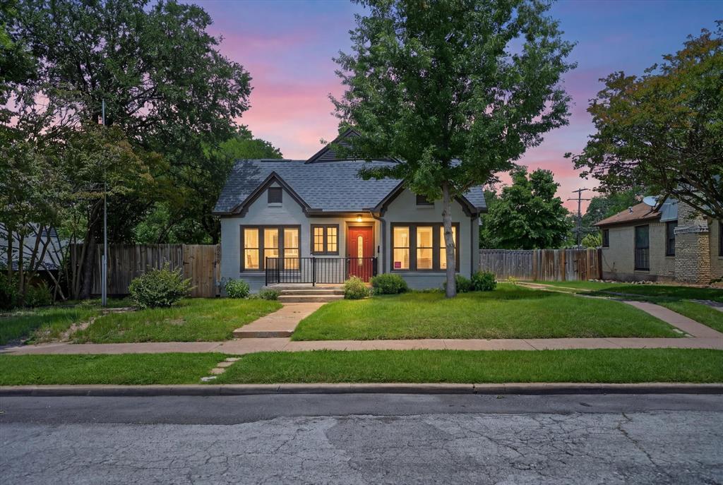 A charming tudor-revival home originally built in 1945 is available in Oak Cliff within the Dells District - less than a 10 minute drive to the Bishop Arts District! 
You’ll experience moments of historical preservation found throughout the home, including decorative millwork and the fireplace details. Modern fixings are still present though, such as natural gas connections and CAT 6 wi-fi + data connectivity.
There are 3 bedrooms, 1 full bathroom, and 1,247 of conditioned square footage within - paired with patios at the front and rear of the home. 
An above-ground swimming pool and storage shed are amongst the backyard amenities. 
The size of the lot is much larger than what you’ll generally see on the market, being at 75 feet wide and 150 feet deep.
Schedule your showing today! The property Survey is available.