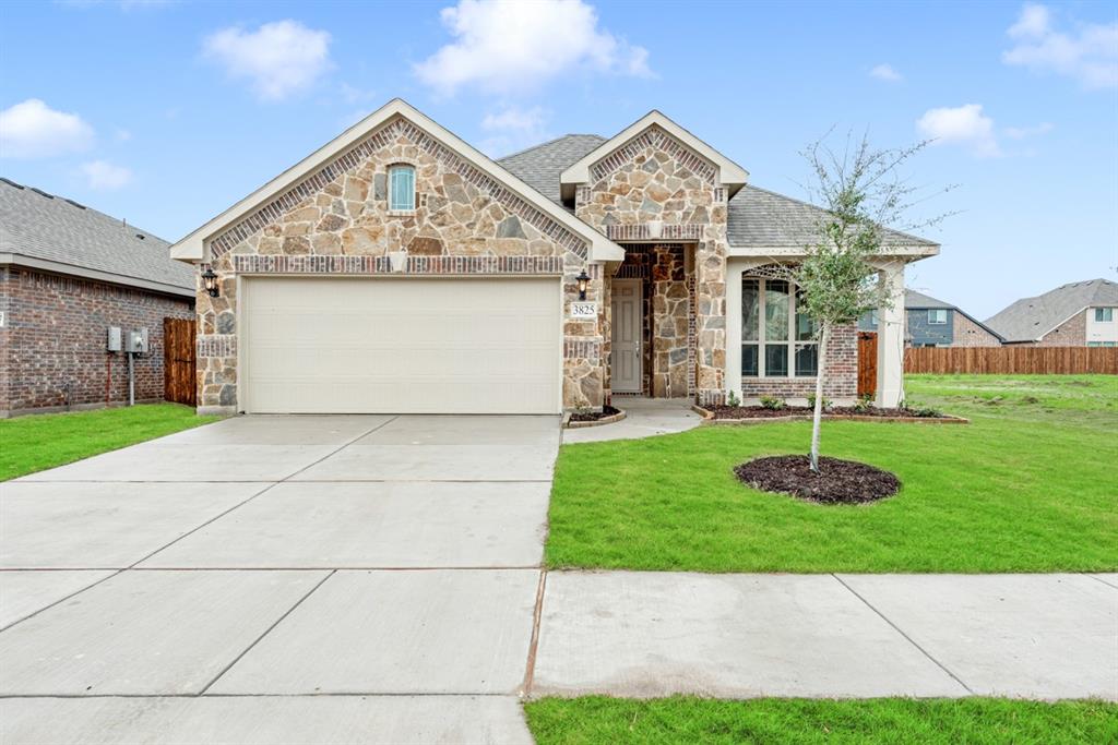 New Construction ready NOW for move-in! Bloomfield Homes' Bluebonnet plan is a single-story with 3 beds, 2 baths, a Private Study, and a gorgeous open-concept common space! Stone & brick accented front exterior complemented by an 8' tall front door and full landscaping - talk about curb appeal! Enter to find beautiful Laminate Wood floors throughout the common area. The Kitchen is the centerpiece of the home with an island, Quartz countertops, Deco Tile backsplash, SS appliances, a walk-in pantry, and TONS of cabinetry for maximum storage! Well-selected upgrades elevate the home like Painted Cabinets, Contemporary Fixture Package, and Upgraded Tile in all baths. Covered Patio and fenced backyard at the rear. Don't let the square footage fool you, this home lives large! Call Bloomfield at Kings Fort today to learn more about this gorgeous & light-filled home.