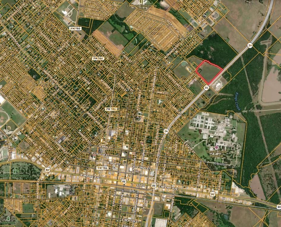 Revised Map Of Terrell - Land