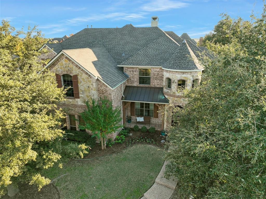 Come fall in love with this large north facing one owner pool home in Lakes of La Cima. Quality construction abounds from the rotunda entry with soaring ceilings, heavy crown molding, curved staircase, and custom artwork niches to the large diving pool in the backyard all on an oversized third of an acre lot. The home includes 2 bedrooms downstairs plus an office with a closet, optional 6th bedroom, two staircases, large kitchen with new appliances, double ovens, and extra large island for your large family gatherings, all open to oversized family room with 22 ft ceilings, custom cabinets and gorgeous woodwork with hidden storage. The upstairs includes 3 bedrooms, a dedicated media room and separate game room with window seat and storage galore. The home also includes hardwood floors, new carpet and newer HVAC's, roof, water heaters and pool equipment  Lakes of La Cima is an outstanding community with 2 community pools, walking trails, fishing lake and parks with highly ranked schools.