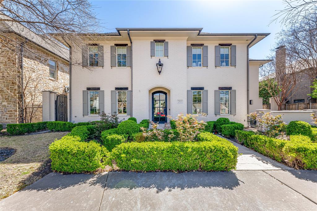 Located in the prestigious Highland Park ISD and feeding into Boone Elementary, this beautifully refreshed Ellen Grasso home, originally completed in 2012, offers an unparalleled blend of sophistication, comfort and convenience. Situated on a generous 70x160 lot with a rare three-car garage, this move-in-ready home is designed for luxurious living and effortless entertaining. The captivating drive-up appeal is highlighted by a charming private front patio with a fire pit—an ideal setting for relaxed evenings under the stars. Inside, the sophisticated home includes formal living room or study, a gracious dining room, and an inviting casual living area with a breakfast nook. The chef’s kitchen, with its light and airy ambiance, features honed white marble countertops and opens to the front patio, seamlessly extending the entertaining space expansive floor-to-ceiling doors and windows flood the living areas with natural light and provide picturesque views of the oversized back patio. The outdoor sanctuary boasts an outdoor fireplace, a built-in grill, a turfed yard, and a stunning pool. Behind the garage, a dedicated space offers the perfect spot for basketball or outdoor games. Additional highlights on the main level include a walk-in pantry with ample storage and second refrigerator, as well as a sophisticated wet bar, ideal for hosting gatherings. Upstairs, the primary suite features dual vanities, a separate soaking tub and shower, and an expansive walk-in closet. Three additional bedroom suites, each with a private bath, offer comfort and privacy. A versatile game room is tucked away for leisure and entertainment, with a bonus space that could easily be transformed into a home gym or additional recreation area. This move-in ready home is located in the last block of Bryn Mawr, ensuring minimal traffic while providing convenient access to nearby parks, tennis courts, and the University Park community pool—exclusive amenities available to all HPISD homeowners.