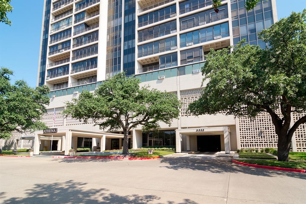 LOCATION, LOCATION, LOCATION!!  Wonderful view of the trees of Preston Hollow from the 9th floor.  This two bedroom, two bath condo has large living area to enjoy the views. Kitchen with granite counters. Large primary bedroom with dressing room and walk in closet.  Athena Condominium is strategically located near Preston Center. 24 hour concierge. Amenities, indoor pool, workout center and parking space per drivers license up to two parking spaces.  Storage unit included with the condo.

A must see!