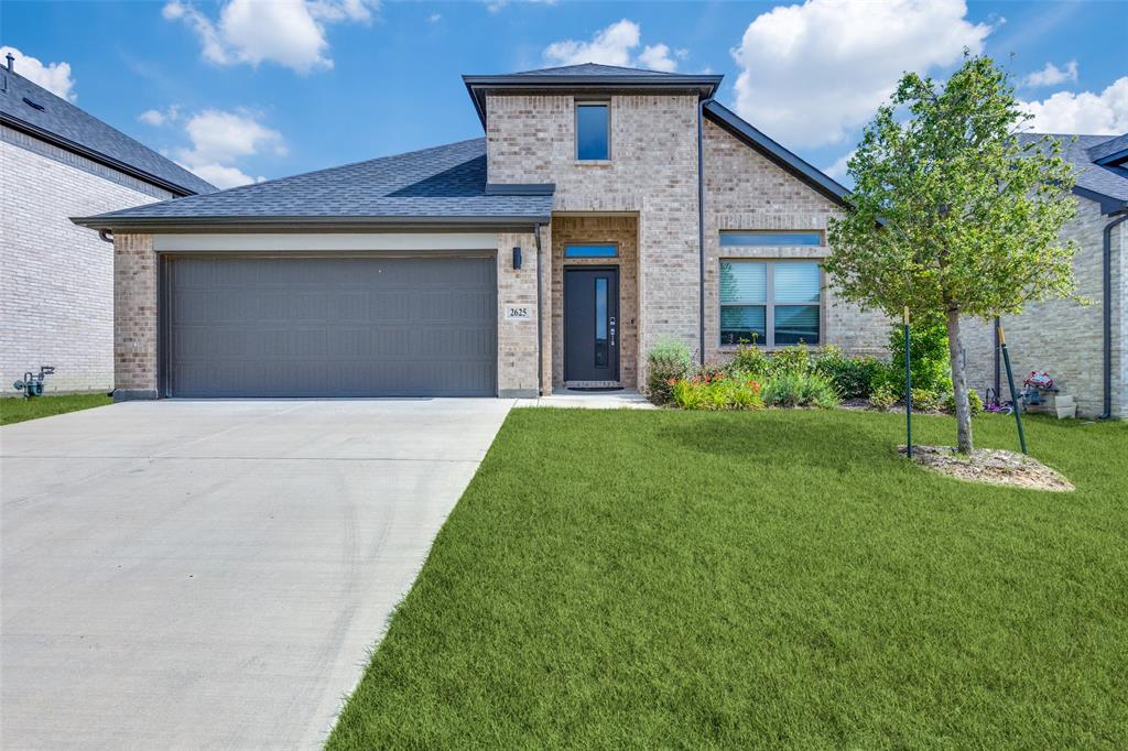 Desirable one story house in Cibolo Hill zoned for Eagle mountain Saginaw ISD,offers 4 generously sized bedrooms and 3 beautifully designed bathrooms, including a private guest en suite—perfect for visitors or multigenerational living. Conveniently located just 5 minutes from Eagle Mountain Lake and all your shopping needs, this home offers an inviting open floor plan that seamlessly blends comfort and style. Sunlight floods the interior, enhancing the inviting ambiance and creating a warm, welcoming atmosphere. The open-concept design creates a welcoming flow between living spaces, with a bright and airy feel throughout. The kitchen is a standout feature, boasting crisp white cabinetry, a large island with seating, a gas cooktop, FRIDGE and ample counter space for all your culinary needs. The adjoining living area features an electric fireplace, adding a cozy and contemporary touch to the space. Spacious dining room can house 8 to 10 seater dining table. Primary bedroom is at the back of the house overlooking a large garden,features a dual vanity and spacious shower bathroom. Two spacious bedroom at the front of the house share a full bath.WASHER DRYER & FRIDGE CONVEYS WITH THE SALE.Venture outside to enjoy resort-style amenities including a sparkling pool, playground, and a fully stocked pond complete with a fishing dock. For pet lovers, a large dog park and expansive open spaces provide ample opportunities for outdoor fun.