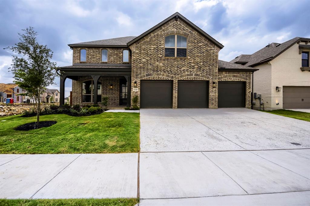 This charming Craftsman-style home, located in the Wellington subdivision sits on a gorgeous home site! This 2-story home features 4 spacious bedrooms, 4 full bathrooms and a 3-car garage. The large primary suite has dual vanities, luxurious tub, shower and two walk-in closets. The open floor plan seamlessly connects the family room to the kitchen and dining area, creating an ideal space for entertaining. The family room also opens up to a back patio perfect for indoor-outdoor living. Additional highlights include an upgraded kitchen complete with large stove, built-in microwave and walk-in pantry. The home also includes hardwood flooring and decorative tile in the kitchen and baths. A special feature of this plan is each bedroom has quick access to a bathroom within the bedroom area. It also includes a study for remote work life and a very large media space on the first floor. Residents of the Wellington subdivision enjoy access to two pools, walking trails, parks, playgrounds and pavilions with grilling areas. The location is convenient to DFW Airport, shopping, dining and the highly rated Northwest ISD schools. This home truly combines comfort and convenience for the whole family and provides space for fun gatherings. Available June 2026.