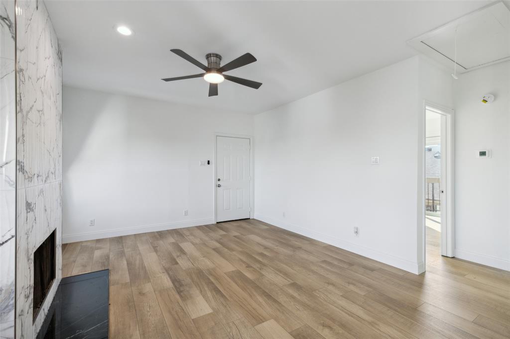 This beautiful, professionally designed remodeled third floor unit overlooking the pool is in perfect condition.  New flooring, tank less hot water heater, double vanity located in this great bathroom and offers a walk-in closet that includes a new washer and dryer.  Along with new kitchen cabinets with all new appliances.  Also all new plumbing with one central cut off for the unit.  The windows and all doors were replaced.  The unit comes with one car garage and a large storage area.  Conveniently located near Presbyterian Hospital, Top Golf and North Park Mall.  Renovations of the building will start soon.  Don't miss this one of a kind unit in this complex, nothing was overlooked!