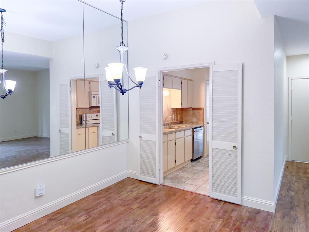 Welcome to this charming first-floor 1-bedroom, 1-bath condo in the highly sought-after Preston Hollow area of Dallas. Ideally located near premier shopping, dining, and entertainment, with convenient access to Downtown Dallas. The kitchen includes a refrigerator, oven, range, dishwasher, microwave, and disposal. Recent improvements include granite countertops in the kitchen and bathroom, in bathroom vanity and bath fixtures, fresh interior paint, a dishwasher, and new flooring beneath the bathroom sink. Enjoy a spacious walk-in closet, full-size washer and dryer connections, and access to the community pool. Move-in ready and ready for its next owner!
