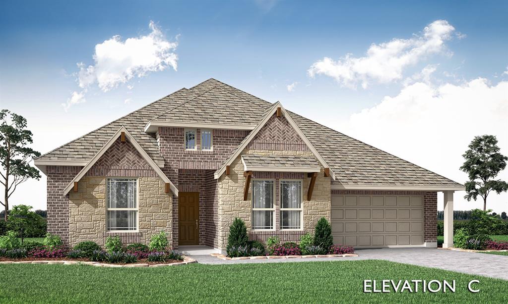 NEW! NEVER LIVED IN. Bloomfield Homes Caraway floor plan holding 4 bedrooms and 3 baths in a single-story that sits on a spectacular greenbelt treed homesite with picture windows showing off the view! Quiet street with a layout inside that also gives everyone in the family a quiet place. A guest suite with an attached bath sits on one side of the foyer, while two bedrooms splitting a full bath are across the way. Your Primary Suite is alone in the home's rear, sharing a back exit from the generous walk-in closet into the laundry room! The bath is a lux retreat featuring two vanities mirroring each other, inlaid tile floors, separate tub, and bench seat shower with seamless glass. Upgraded selections enhance every space like 2-inch faux wood blinds preinstalled, an 8' custom rain glass front door, fully bricked front porch, Level 5 quartz countertops in the kitchen, white granite in bathrooms, and durable RevWood floors in common areas. Stainless steel appliances are included in the kitchen, surrounded by stained Shaker cabinets and herringbone-laid backsplash. Storage abounds with a mud room, huge pantry, linen closets, and even window seats! Out back has a covered rear patio to sit back and enjoy the nature views beyond the fenced yard. Curated elevation Every Bloomfield home comes with a builder warranty, energy-efficient features, and landscaping package. Our model homes are open daily, stop in to say hi and learn more about Bloomfield!