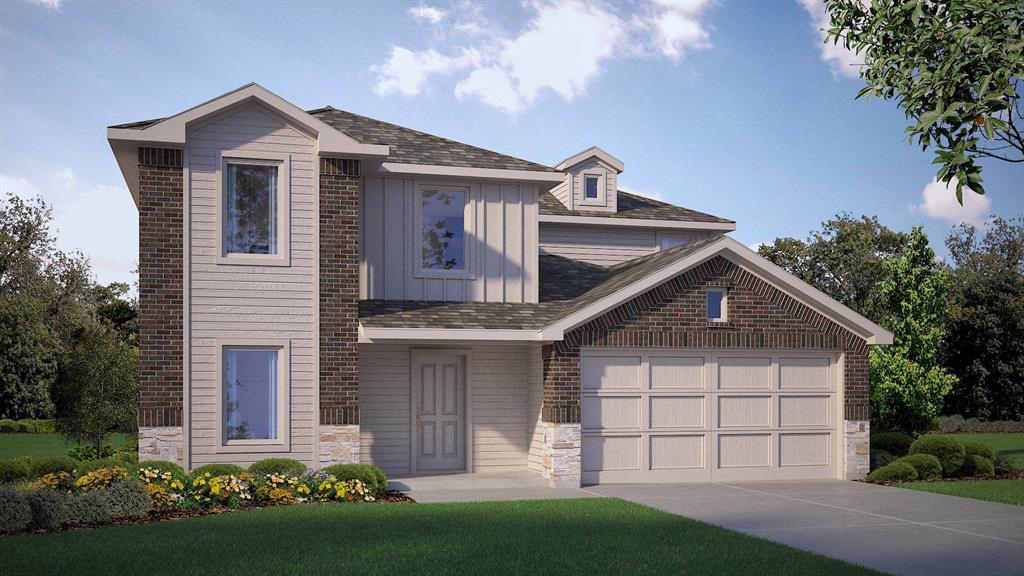 Beautiful new D.R. Horton home in the Longhorn Estates community located in Fort Worth and Crowley ISD! The two-story Dallas floorplan Elevation C, with an estimated Fall completion, offers 5 bedrooms, 2.5 bathrooms, a study, loft, game room, and 2-car garage with a spacious layout designed for comfort and flexibility. The main level features an open-concept design where the family room, dining area, and contemporary kitchen connect seamlessly, creating an inviting space for everyday living and entertaining. The well-appointed kitchen includes quartz countertops, 36” painted cabinets, stainless steel appliances, a gas range, stainless steel sink, center island, and a large pantry for convenient storage. The private primary suite is located on the first floor and features an en-suite bath with a quartz vanity, a 5-foot oversized shower, and a walk-in closet conveniently located off the bathroom. A powder bath and laundry room complete the main level. Upstairs, four secondary bedrooms, a full bathroom with a quartz vanity, a study, spacious game room, and versatile loft provide plenty of room for family, guests, work, or play. Luxury vinyl plank flooring enhances the main living areas and wet zones for durability and easy maintenance. Built with energy-efficient construction and equipped with America’s Smart Home Technology. Exterior highlights include a landscape package, full sprinkler system with rain sensor, privacy fencing, and more. Longhorn Estates is more than a neighborhood — it’s a community designed with your future in mind.