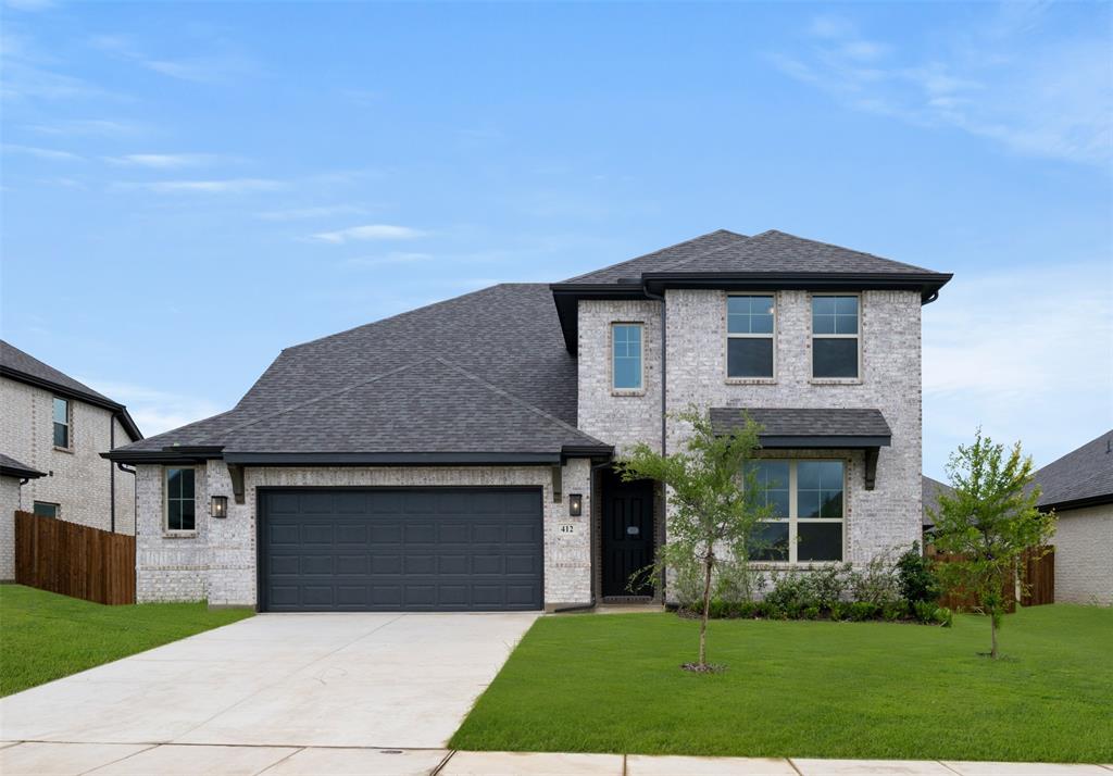 MLS# 21328310 - Built by HistoryMaker Homes - Oct 2026 completion! ~ ***Choose your rate with up to $30,000 to spend your way**. Traditional two-story single-family residence in Rocky Creek Crossing with 2,313 SF, four primary bedrooms and two full baths. Open floorplan with kitchen island, double vanities, high-speed internet available, and two living areas. Luxury vinyl plank and tile floors, slab foundation, shingle roof, natural gas heating and central air. Two-car garage. Interior lot with sprinkler system. Located in Crowley ISD (June W Davis Elementary, Summer Creek Middle, North Crowley High). Construction incomplete; estimated completion 10-31-2026.
