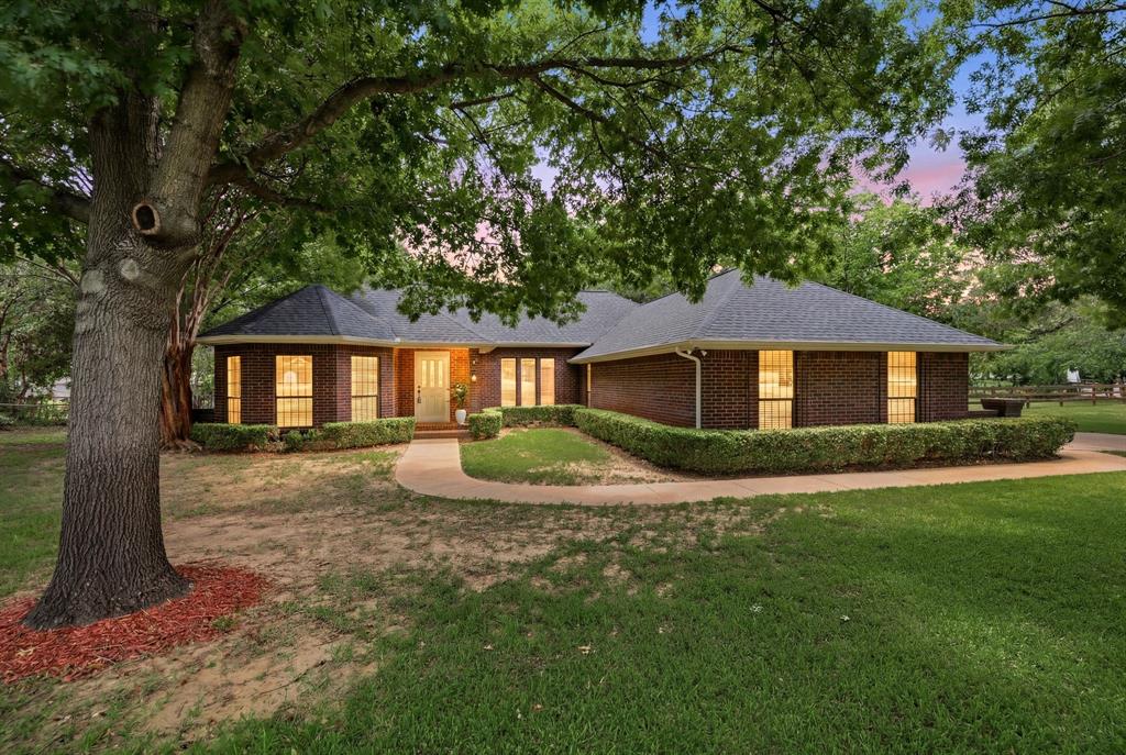 Horse property! Welcome to a Colleyville retreat designed for space, comfort, and outdoor living. This inviting and UPDATED 3-bedroom, 2-bath single-story home sits on R40-zoned land, giving you the freedom to bring your horses and create the lifestyle you’ve been dreaming of. Luxury vinyl plank flooring and quartzite countertops throughout. The property includes a versatile barn with a bath and kitchenette, perfect for workshops or equestrian needs. Wide-open grounds offer room to roam, relax, and enjoy the peaceful setting — all while staying close to top-tier schools, shopping, and dining. Add on to the home for growing needs or at some point build your dream home with your own builder! No HOA! Entire acre has sprinkler system watered by well. Pool and hot tub heated by propane. Conveniently located between Dallas and Fort Worth, minutes from the Dallas Fort Worth International Airport. Nearby Southlake Town Square and Historic Downtown Grapevine offer endless shopping and dining options!
