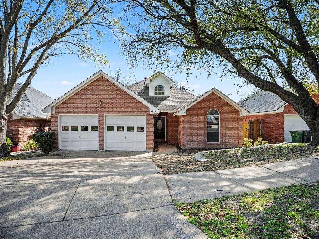 Price recently adjusted, 4915 Arborgate Dr, presents a value packed in a sought-after Arlington neighborhood. This 3-bedroom, 2-bathroom brick home offers approximately 1,666 square feet of living space and is currently the lowest price per square foot available in the neighborhood. 

Inside, the home is move-in ready with new 2026 vinyl flooring throughout and no carpet anywhere. A raised entry opens to a distinctive sunken living room with high ceilings, triple windows, a corner brick fireplace, and an adjoining formal dining area. The eat-in kitchen offers original stained cabinetry, formica countertops, and a bright breakfast nook framed by five generous windows.  The primary en-suite bathroom, complete with a corner soaking tub, separate shower, and dual vanity sinks. While the kitchen and bathrooms could benefit from future updates, the home is move-in ready while creating a blank canvas for your personal style.

Outside, a fenced backyard includes a wood deck that could shine again with repairs, staining, and a little vision.
Conveniently located near I-20 and US-287, this home offers easy access across the DFW Metroplex, including DFW Airport and Arlington’s entertainment district, about20 minutes from AT&T Stadium. Shopping, dining, and nearby Treepoint Park add to the everyday appeal. Whether you are searching for a place to move into now or a home with renovation potential in a sought-after area, this property is well worth a closer look. Schedule your showing today!