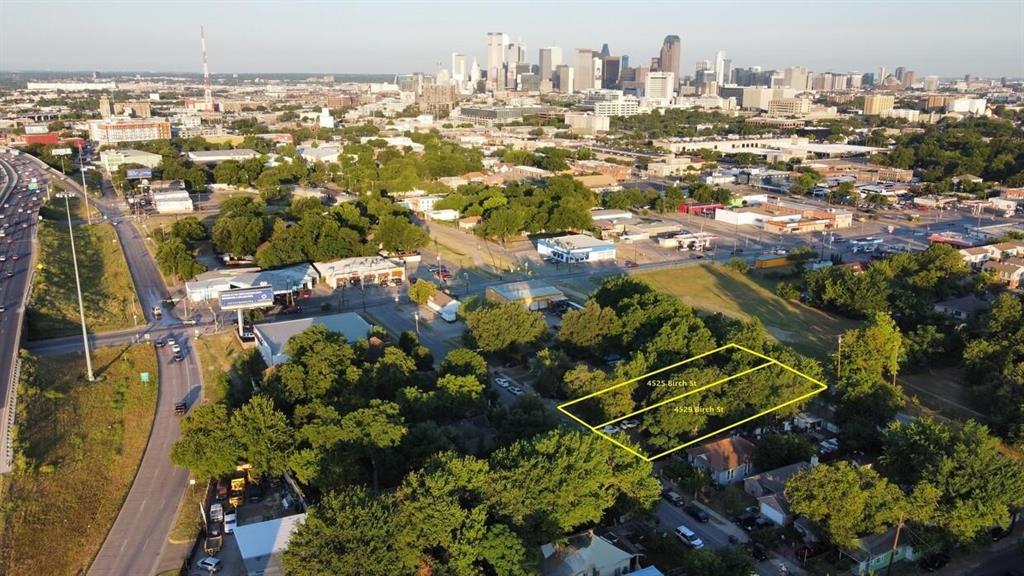 Property to be sold with 4529 Birch St. 2 contagious lots fronting Santa Fe Trail. One side is a full duplex. The other is a lot. Builders can build a full duplex on each lot and obtain a total of 4 half duplexes. Total Land Area is 15,000 SF. Price of 550,000 includes both properties.