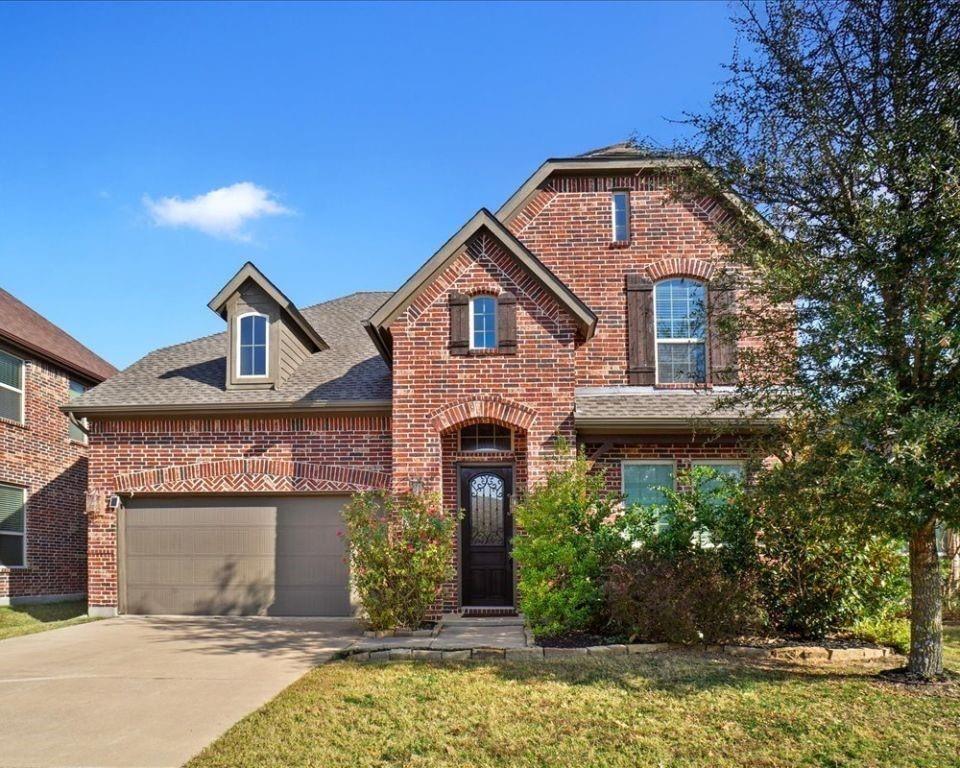 This beautifully maintained 4 bedroom, 3.5 bath home offers the perfect balance of comfort space and entertainment. A welcoming entry leads past flexible, living spaces, ideal for a home office, formal dining or playroom before opening to the spacious family room with a cozy wood-burning fireplace. The heart of the home is the chef inspired kitchen featuring double ovens, a gas, cooktop, abundant, cabinetry, expansive counter space a large island with dual Sinks and a bright breakfast nook with bay windows the private first floor suite is a relaxing retreat with bay windows in an en suite bathroom complete with dual vanities a garden tub separate shower and private water closet upstairs enjoy a spacious game room, dedicated theater room and three additional bedrooms, including one with a private en suite bathroom and walk-in closet ideal for guests or multigenerational living the fully equipped. The room includes four reclining theater seats, a 120 inch screen and a 4K ultra short throw projector all included with the home outside, you'll find a covered patio, pergola, garden area and impressive storage building with electricity perfect for a workshop hobby space or extra storage. Combining generous, living space, exceptional, and amenities in a prime location this North Creek Estates home is ready to welcome you home schedule your private showing today!