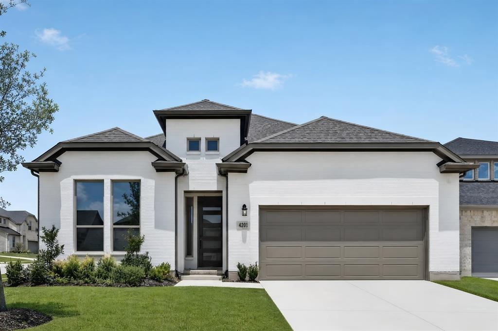 What's Special: Corner Lot - Oversized Lot - Dedicated Study - Tub in Primary Bath - Gourmet Kitchen.  New Construction - Ready Now! Built by Taylor Morrison, America's Most Trusted Homebuilder. Welcome to the Merlot at 4201 Tawakoni Drive in Highland Lakes 50s! The Merlot is a beautifully designed one story home that blends comfort, connection, and everyday ease. Step inside from the charming front porch into an inviting foyer, where a secondary bedroom with a shared full bath and a private study sit quietly to one side. Just across the hall, two additional bedrooms, another shared full bath, a convenient laundry room, and a cheerful game room create space for both fun and flexibility. At the heart of the home, open concept living shines with a gourmet kitchen overlooking the great room and casual dining area, ideal for gathering with loved ones. Sliding doors lead to a covered patio, extending your living space outdoors. Tucked away for privacy, the serene primary suite features a spa-like bath and two generous walk-in closets, completing this thoughtful and inviting layout. This welcoming community offers wide open spaces and amenities designed for joyful living. Spend weekends relaxing by the pool, working out in the exercise room, or hiking and biking along scenic trails. Zoned for the highly regarded Prosper Independent School District and free from MUD or PID taxes, this is a place where peace of mind and everyday happiness come together. Additional Highlights Include: 8' door at entry, gourmet kitchen, game room and bedroom 4 in place of tandem garage, 12 inch pop-up ceiling at great room, bench at owners entry, study in place of flex, and slide-in tub at primary bath. MLS#21160644