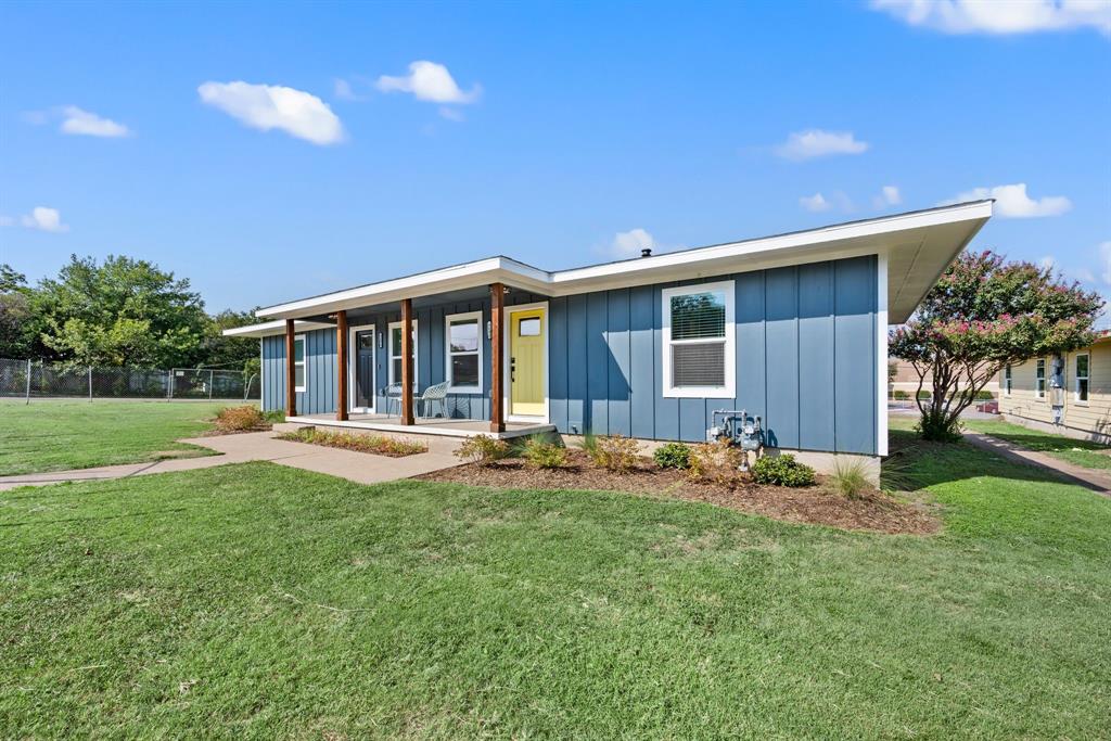 STOP RENTING, START OWNING! Photos show the model home with the same floor plan as several fully refurbished homes available now. Part of a three-phase development with renovated and newly built homes on 15 acres. Just 8 miles from Downtown Fort Worth, featuring maintained green space, mature trees, and pedestrian trails. Owner-occupant eligibility applies with MAXIMUM income limits: 1-person household is max $61,800 - 2 $70,600 - 3 $79,450 - 4 $88,250. Buyers who haven’t owned a home in the past three years may qualify for up to $25,000 in DOWN PAYMENT ASSISTANCE. Buyers purchase the dwelling while leasing the land from the Fort Worth Community Land Trust, lowering the purchase price and monthly costs. The ground lease is $37.50 per month and included in association dues. Features include a covered front porch; fiber-cement siding; architectural shingles; Ring doorbell; original wood floors; luxury vinyl plank in wet areas; quartz countertops; designer and recessed LED lighting; 2” blinds; gas range; microwave; pantry; water line to fridge; disposal-ready setup; 2025 installation of energy-efficient windows, HVAC and water heater.  REFRIGERATOR IS INCLUDED! Ample parking. Owner laundry facility coming soon. Contact your agent to get started!