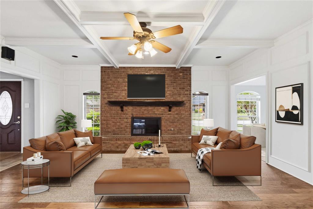 NEW IMPROVED PRICE! No HOA! 200 Sunny Crest Dr in the Timbers 3 community of Murphy, Texas offers a single-story home with 3 bedrooms, 2.5 baths, 2,191 square feet, a 2-car garage, and a private backyard with an in-ground pool and spa on an interior lot. This property features a functional one-level layout with multiple living areas, including a main living room with gas log fireplace, a secondary living or game room, and a sunroom or flex space. Hardwood and Ceramic Tile flooring throughout. The kitchen includes granite countertops, white cabinetry, electric cooktop, oven, microwave, dishwasher, and a breakfast area connected to a formal dining space for additional functionality. The primary suite includes dual sinks, a jetted tub, separate shower, linen storage, and walk-in closets. Additional bedrooms are well-sized with access to a full bath and a separate half bath for guests. Recent updates and improvements include a new HVAC system with updated ductwork completed in 2023, new water heater installed in 2025, new interior paint in 2026, and updated blinds in multiple areas of the home. Pool equipment updates include a new pump and vacuum in 2024 and replaced skimmers in 2026. Additional upgrades include custom fireplace doors, storm doors added in 2025, and enhanced landscaping. The backyard includes an in-ground gunite pool and spa combo, extended patio with pergola, landscaped yard, sprinkler system, storage, and gated driveway access with RV or boat parking capability. Located in Murphy, Texas with convenient access to major roadways, retail, dining, and services throughout Collin County and the surrounding North Dallas area.