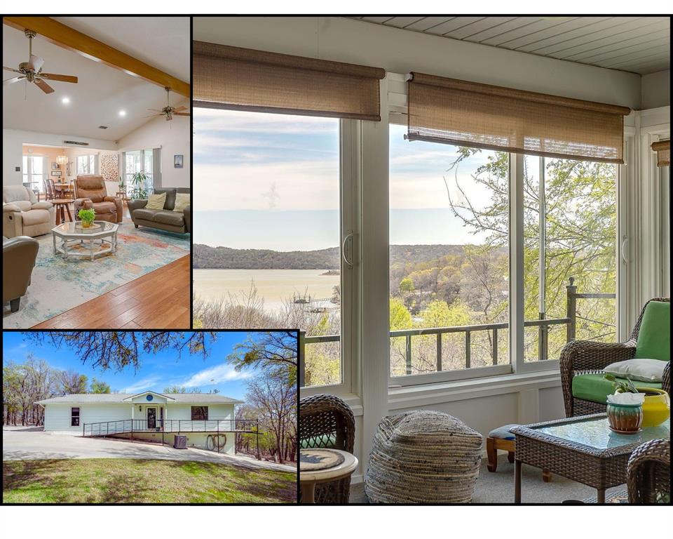 Income-producing, multi-use opportunity with picturesque lake views on 6.9 acres. Designed for both lifestyle and revenue, this versatile property offers multiple income streams along with the flexibility to serve as a private residence, weekend retreat, or future development project.
The main home features approximately 2,618 square feet, including an enclosed back patio with HVAC and additional lower-level space perfect for extended living, guests. The elevated setting provides peaceful surroundings, scenic views, and frequent wildlife sightings. Outdoors, the property is already equipped for income generation with multiple fully enclosed storage units, covered boat storage, and two RV parking slips with full hookups.  This is ideal for short or long-term rentals. With road frontage on two sides and three separate gated entrances, the layout supports privacy, accessibility, and expansion potential. Additional improvements include a detached garage, dedicated spa or hot tub room, and ample open space for future growth or customization. Located just minutes from the boat ramp, you’ll enjoy easy access to the lake without the added cost of waterfront ownership. Whether you’re looking to invest, live, or create a hybrid of both, this property delivers a rare combination of income potential, land, and lifestyle.