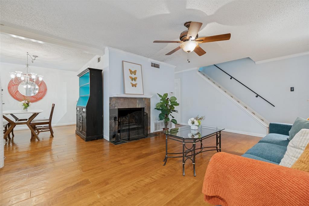 Discover the perfect opportunity to live in the highly sought-after Lakewood Elementary school district for under $350k! This quaint corner end-unit townhouse is ideally situated within the community, offering both privacy and convenience. With 3 bedrooms, 2.5 baths, and an unbeatable price, it’s a rare find. Step inside to experience a well-designed layout with seamless flow between kitchen, dining room and living room. The kitchen is complete with granite counters and stainless steel appliances. Outside, enjoy your very own private courtyard—perfect for kids or pets. Plus, take advantage of the sparkling community pool for those sunny Texas days.