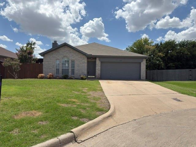 Beautifully updated single-story home tucked away on a quiet cul-de-sac in highly sought-after Keller ISD! This move-in ready home features fresh interior paint, white cabinetry, gorgeous new quartz countertops, luxury vinyl plank flooring, updated lighting, and stylish new door hardware throughout. The spacious living room boasts vaulted ceilings and a cozy wood-burning fireplace, creating an open and inviting atmosphere. The designer hall bath showcases an updated vanity and sink, adding a touch of modern elegance. All three bedrooms feature oversized walk-in closets, providing exceptional storage. Step outside to a private backyard retreat with a partially covered wood deck—perfect for relaxing, entertaining, or creating your own outdoor oasis. Conveniently located near shopping, dining, parks, and major commuter routes, this home offers the perfect combination of style, comfort, and location.