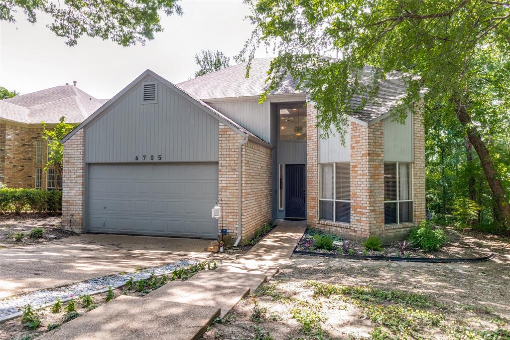 A canopied tree lined street welcomes you as you approach this beautiful home located in coveted Richardson ISD. This open floor plan provides plenty of light with several windows overlooking a huge backyard deck complete with built-in seating. Engineered hardwood floors greet you as you enter this 4 bedroom, 2.5 bath home. The primary bedroom is located on the first floor and features a fireplace, ceiling fan and custom closets. The en-suite bathroom has a separate shower, jacuzzi tub, dual vanity sinks and a walk-in closet. The large living area has a gas fireplace with built-in shelves and is set up for internet. The kitchen has a gas cooktop, granite countertops, decorative backsplash and is open to the living room. A study, dining room, half bath and laundry room complete the first floor. The upstairs boasts a cozy living area overlooking the downstairs and is bordered by builtin bookshelves. Three bedrooms and a full bathroom complete the upstairs. HOA: tennis, pool, 20-acre lake w ponds, equestrian facility, clubhouse, walk areas & active social events. Manicured neighborhood just off (GBT 190 & Shiloh)! Don’t miss your opportunity to view this property today!!!