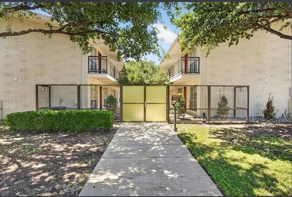 Fantastic Hidden GEM Mid-Century Modern, in prime location.  Gated 2 bed 2 bath condo overlooking pool perfect for those that want to be in the heart of it all on Lovers Lane.  Located close to Love Field, UT Southwestern, Parkland or SMU.  Walking distance to Inwood Village numerous shops, restaurants, great local bars, and Inwood Theater.  Condo common amentities include gated parking and grounds including 2 assigned parking spots, 1 covered, 1 open, community pool, and outdoor grills. Condo interior amenties include updated bathrooms, SS appliances including a NEW stainless steel refrigerator with ice maker, Stackable Washer and Dryer, NEW HVAC unit installed 2025, updated shower in master, and beautiful hardwood floors. HOA covers water, trash and sewer.  This unit has it all for those desiring to be close to everything as an owner or an investor. Truly one of the best kept secrets in the area!