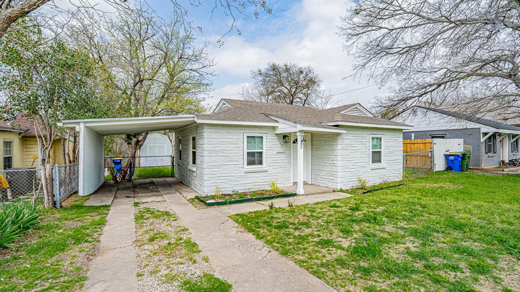 Absolutely adorable cottage with property to the creek! This home has been renovated to the maximum with fresh exterior and interior paint, updated kitchen and bathroom, newer carpet, newer appliances and just the perfect blend of everything. It is move in ready and ready for the next family or single to enjoy it. Relish the extra storage space with two storage buildings. Fido will enjoy his fenced in backyard overlooking the creek. Mature trees provide plenty of shade from the heat. This one is just so cute and ready! White Settlement ISD, close to Lockheed Martin and absolutely everything! Make this your new home, next rental property or nightly rental because of the convenient location. This one is ready to go!
