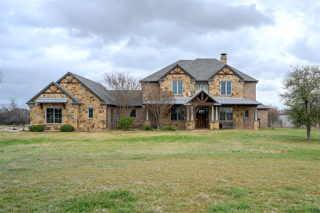 Desirable Brock ISD - Beautiful Four Bedroom, Four Bath TWO Story Home on 1-2 acres - Pool, Spa, Covered Outdoor Kitchen for Entertaining.  Natural Light & Big views of Adjoining Pastures. Nice Upgrades: Kitchen with Double Door Built-In Refrigerator, Spacious Island - Window Above Sink Overlooks the Pastures, Gas Cooktop, Double Ovens. Vaulted Ceiling in Family Room, Fireplace Ready for the Winter months. Second Fireplace in the Primary Bedroom which Overlooks the Pool. More Bedrooms Upstairs Along with a Nice Media-Bonus Room for your TV or Movie Watching. Side Entry 3 Car Garage, Paved Drive Lined by Pecan Trees.  Just South of the Brock Schools. NOTE: Brock ISD is Very Competitive High-Achieving School Rated Excellent. The Athletics Programs are Nothing Short of Outstanding. Whether its Football, Basketball, Soccer, or Track - the Schools Sate of the Art Facilities Provide the Perfect Platform for Athletes to Thrive.   NOTE: The Metal Shop, Barn + PASTURES surrounding the Fenced in House are NOT part of the Listing - Only the fenced area around the House.  New Survey has been ordered. NOTE: Property is also available to LEASE- MLS 21190322.