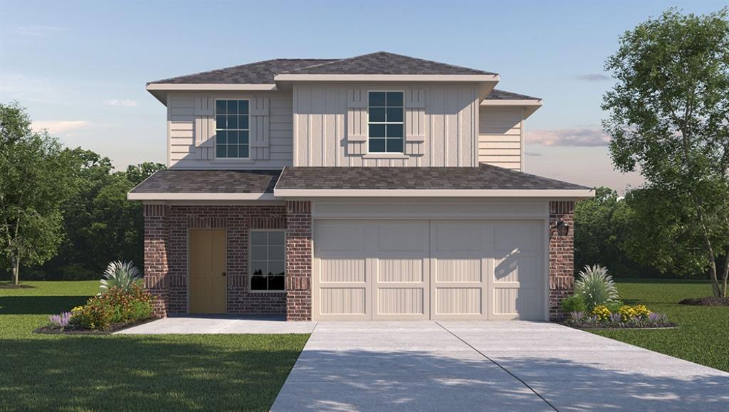 D.R. Horton America's Builder since 2002 is excited to serve as your new home builder in Monarch at the Meadows, a fabulous unique master planned community in Denton and Krum ISD! The Florence plan elevation-A, with an estimated Summer completion. The Florence is a two-story home featuring 3 bedrooms, 2.5 baths, and 2 car-garage. The entry leads to a powder room before flowing through an open concept floor plan with the kitchen opening to the dining and family rooms. The gourmet kitchen includes granite counter tops and stainless steel appliances with gas cooking range. An oversize utility room is located off the kitchen. The downstairs main bedroom features an attractive en-suite with a grand walk-in closet and plenty of storage space.  The second story features a versatile upstairs game room, secondary bedrooms, and second full bathroom. The rear covered patio located off the family room is built standard. Additional features include: tankless water heater; ceramic tile flooring in entry, halls and all wet areas; plush carpeting in living room and all bedrooms; cultured marble bathroom countertops; and full yard sod, landscaping and irrigation. This home includes the AMERICA'S SMART HOME TECHNOLOGY base package. Using one central hub that talks to all the devices in your home, you can control the lights, thermostat and locks, all from your cellular device. Situated conveniently near Highway 35 and Highway 380, Monarch at the Meadows provides easy access to key roads, making it ideal for commuting and exploring the surrounding areas.