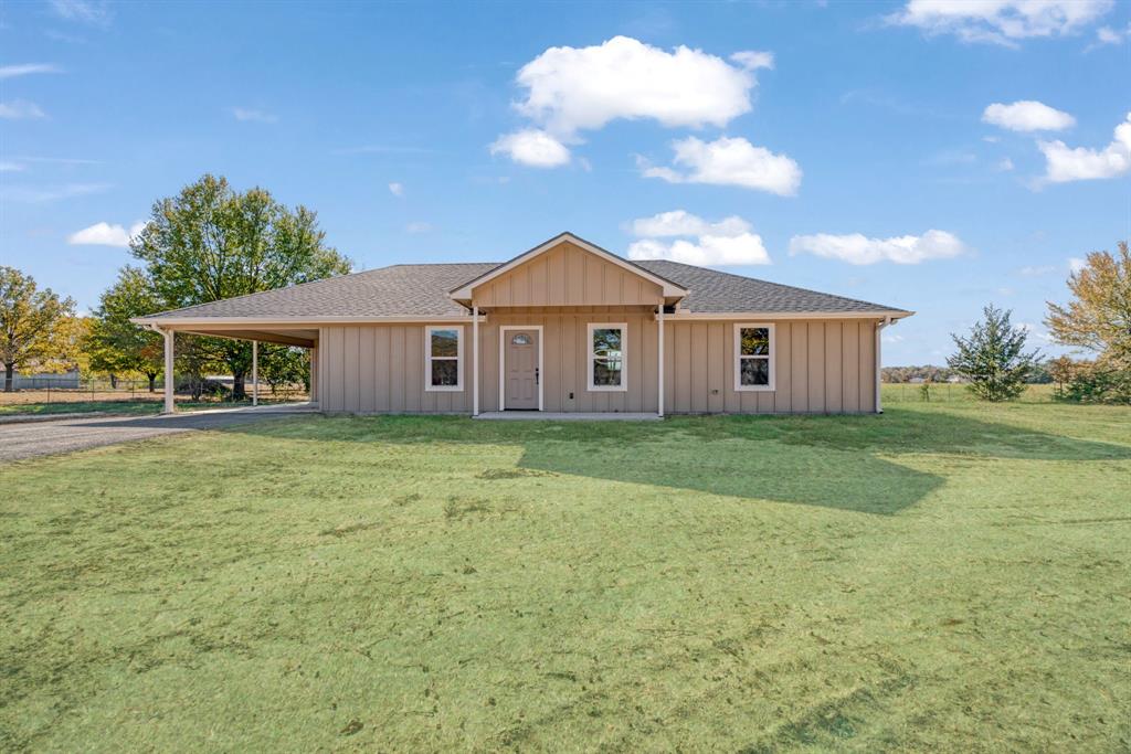 Welcome to your brand new home! This beautifully designed 3 bedroom, 2 bath home sits back off the road on over half an acre. It is just over 1,400 square feet with a split-master floor plan & open kitchen-living-dining area.  The master suite features a large walk-in closet & ensuite bath with double sinks. The bathrooms & kitchen have custom cabinets with granite countertops. The oversized utility room will be very useful & has cabinets for storage. Luxury vinyl plank & high-end finishes throughout. Enjoy looking out your kitchen window at nothing but green pasture views & watching the sunset from your backyard every evening! North Lamar ISD & less than 10 miles from Loop 286 in Paris. Come check it out for yourself!