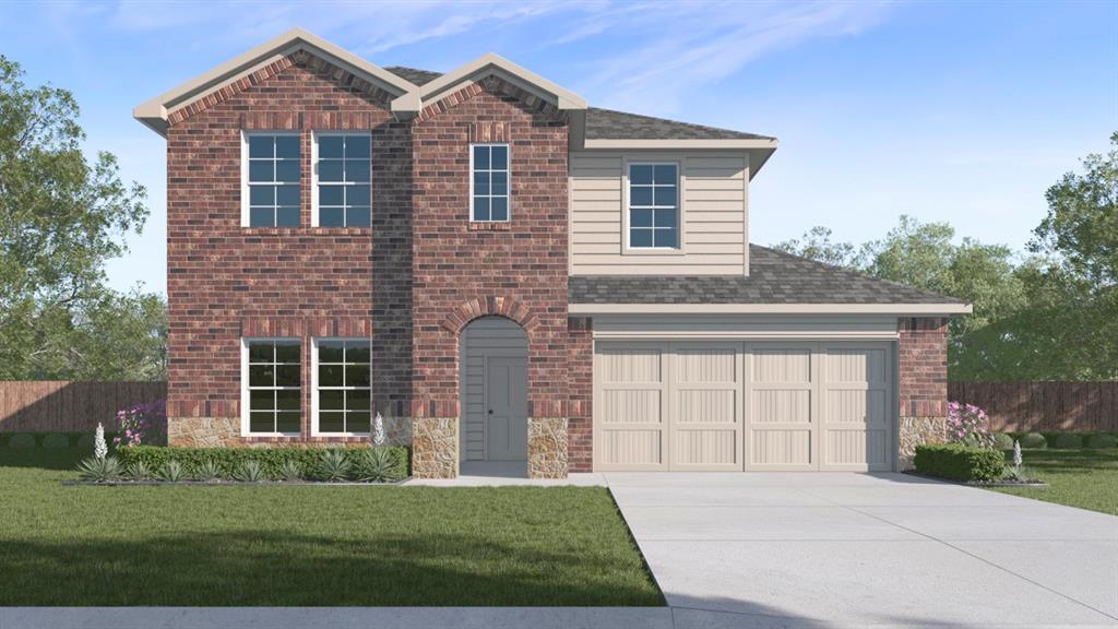 NEW! This home plan offers an exceptional blend of style and functionality, designed to meet the demands of modern lifestyles. The custom, architecturally designed elevation, complemented by divided light windows and a front-facing garage with decorative hardware, creates a striking visual appeal. A covered front porch leads to a raised panel fiberglass insulated front door, inviting you into a world of comfort.
Inside, a welcoming foyer seamlessly flows into the open concept living spaces. The kitchen, a focal point of the home, features cabinets with hidden hinges, elegant granite or quartz countertops, and stainless-steel appliances. A built-in sink, dishwasher, and spacious pantry provide ample storage and functionality.
The primary bedroom, designed for relaxation, includes an adjoining bathroom that simplifies daily routines. An elongated vanity with a sink and non-framed mirror, along with a walk-in shower and closet, ensures both comfort and convenience. Laminate wood plank flooring in the living areas and plush carpet in the bedrooms create a warm and inviting atmosphere.
This plan is further enhanced by a user-friendly smart home system and an innovative tech package, offering modern convenience and seamless connectivity. T