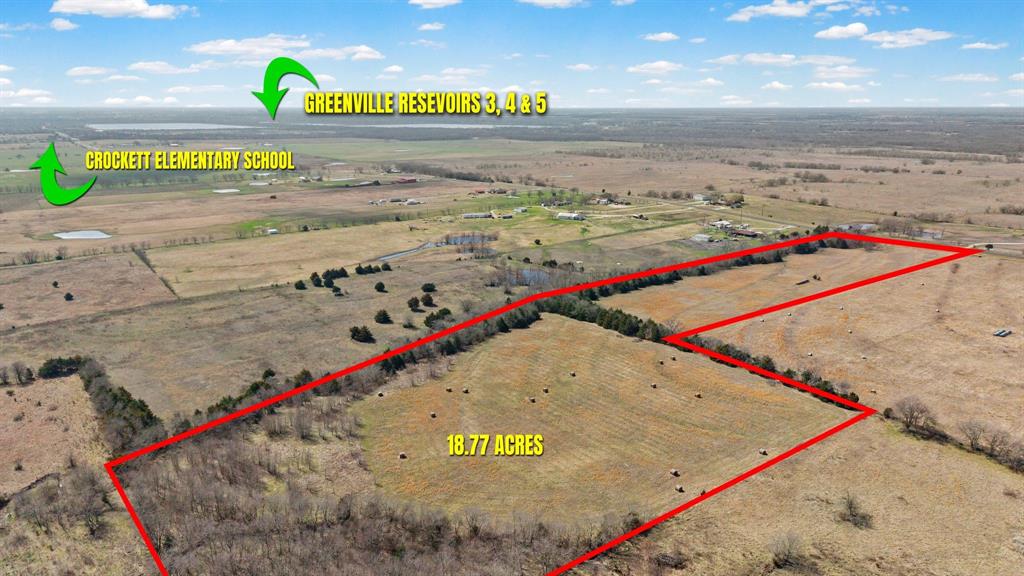 OWNER FINANCING AVAILABLE - Welcome to 18.77 acres of opportunity just north of Greenville, where wide open space meets serious potential. Located only a couple of miles north of Greenville with 275 feet of frontage on Highway 34, this AG-exempt property puts you right in the path of growth while still giving you room to breathe. Highway 34 is BUZZING with new commercial development, and this tract offers the kind of visibility that future businesses dream about. Whether you’re looking to expand your agricultural operation, invest in land with upside, or secure a prime spot for future development, this one checks the boxes! The land is currently producing hay each year and is wide open, cleared, and ready for whatever you envision next. No known restrictions. Not located in a 100-year floodplain. Unlimited development potential. Utilities? Covered. Co-op water is available, and electric runs along Highway 34, making the transition from vision to reality that much easier. And location? Just 1.5 miles outside Greenville city limits, with convenient access to I-30, Highway 69, and Highway 224. Close enough to retail and commercial growth to benefit from it yet far enough out to still enjoy the open Texas landscape.
This beautiful tract extends well beyond the tree line (see survey for reference), offering space, flexibility, and exposure all in one.
If you’ve been waiting for the right piece of land in the right location, this might be it!