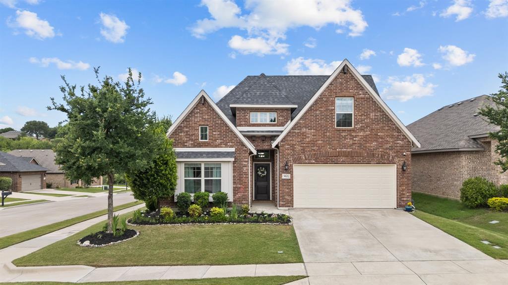 The first thing you notice is the light. It pours through oversized windows, bounces off soaring ceilings, and makes every room feel open, welcoming, and alive. This is the kind of home where you can instantly picture yourself settling in.

Built in 2016 and meticulously maintained, this 4 bedroom, 3 bathroom home in Skyline Ranch offers the perfect balance of style and function. Rich wood floors, brand new carpet, and an open layout create spaces that feel connected without sacrificing privacy.

The kitchen is designed for both everyday living and entertaining with white cabinetry, granite countertops, a large island, upgraded lighting, and distinctive windows built into the backsplash that flood the space with natural light. Just beyond, the window-lined dining room is ready for holiday meals, birthday celebrations, or quiet mornings with coffee.

The downstairs primary suite provides a peaceful escape with plenty of room to unwind, while two additional bedrooms on the main floor offer flexibility for family, guests, or a dedicated office. Upstairs, a spacious second living area, fourth bedroom, and full bath create the perfect setup for visitors, teenagers, or a media room.

Thoughtful upgrades throughout the home include custom drapes, designer lighting, a statement fandelier, a practical hall tree at the garage entry, and a full size utility room with extra storage.

Step outside and you'll find a backyard that's just as inviting. Thick green grass, colorful flower beds, mature landscaping, and a covered patio create an outdoor space you'll actually use throughout the year.

The location is just as special. Tucked into a quiet section of Skyline Ranch, the home sits across from a stocked fishing pond and is just minutes from walking trails, parks, playgrounds, and open green space.

If you've been looking for a home that feels bright, comfortable, and genuinely loved from the moment you arrive, this is one you won't want to miss.