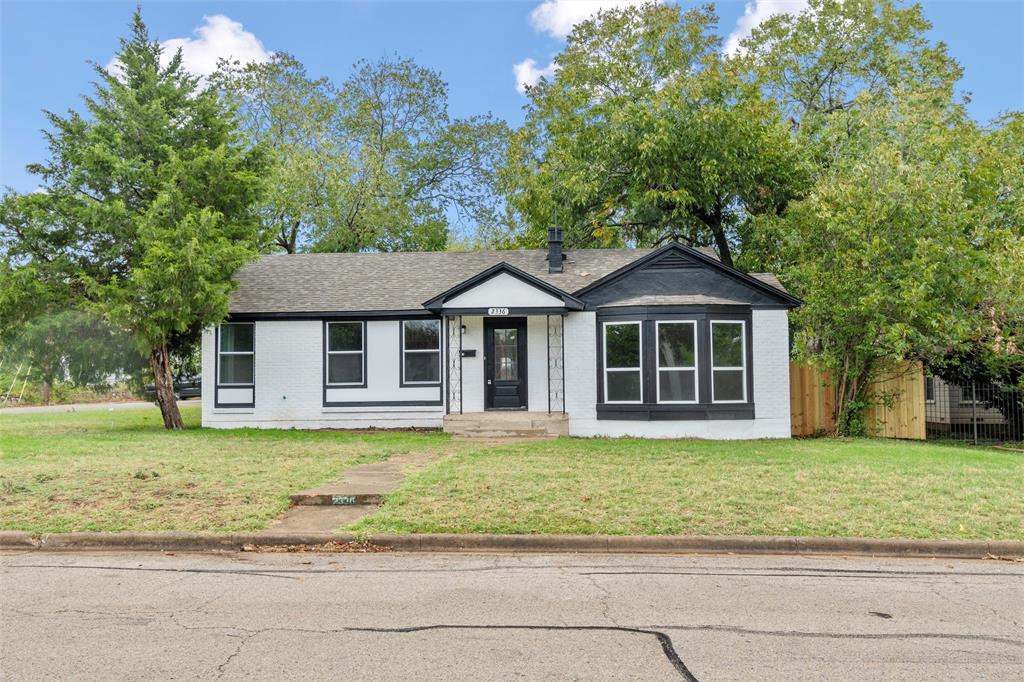 Gorgeously Remodeled 3 Bed 2 Bath Home on Enormous Corner Lot. Currently Tenant Occupied with $2,000 monthly rent. Spacious Open Concept with Beautiful Wood Floors. Recently Updated Kitchen with Stunning Epoxy Countertops, Newer White Cabinetry, and Stainless Steel Appliances. Bonus Living Area With Built In Benches. Large Master with Jaw-Dropping Bathroom, Dual Sinks, And Dual Shower Heads. Huge Bedrooms With Ample Closet Space. Large Backyard with Tall Wood Privacy Fence. Spacious Detached Two Car Garage With Lots of Storage Space. Recently Redone Electrical, Plumbing And HVAC. Great Highway Access, Close to Shopping and Only 10 Minutes from TCU. Don't Miss Your Chance to Own This Beauty!