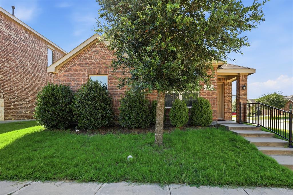 Beautiful move-in ready 3-bedroom, 2-bath home situated on a desirable corner lot in Denton County. This well-maintained home features an attractive brick elevation, covered front porch, and rear-entry 2-car garage. The open floor plan offers a spacious living area and an eat-in kitchen with granite countertops, stainless steel appliances, abundant cabinetry, and generous counter space. The private primary suite includes dual vanities, a garden tub, separate walk-in shower, and a large walk-in closet. Smart home features include a Ring® video doorbell and programmable thermostat. Refrigerator, washer, and dryer convey with an acceptable offer, making this home truly move-in ready. Buyers will enjoy exceptional community amenities through the HOA, including a swimming pool, park, and playground. Conveniently located near Highway 380 with easy access to shopping, dining, schools, and major employers. A great opportunity to own a beautiful home in a sought-after neighborhood. Schedule your private tour today!