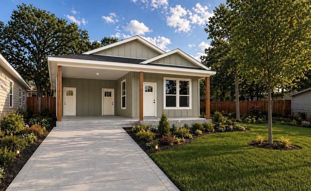 Experience the simplicity and style of brand-new construction at 808 Branding Iron Trail, estimated for completion in June 2026. This thoughtfully designed 3-bedroom, 2-bath home offers 1,200 square feet of efficient, modern living—perfect for those who value low-maintenance comfort without sacrificing style. Step inside to an open-concept layout that maximizes space and functionality, creating a seamless flow between the living, dining, and kitchen areas. The design is ideal for both everyday living and casual entertaining, with a layout that feels open yet intentional. The private primary suite provides a quiet retreat, while two additional bedrooms offer flexibility for guests, a home office, or hobbies. Every square foot is designed with practicality in mind, making this home a smart choice for first-time buyers, downsizers, or investors. Outside, the carport adds convenient covered parking, and the new construction ensures peace of mind with modern building standards and minimal upkeep.

Located in a growing area of Granbury, you’ll enjoy the balance of a quiet setting with easy access to town amenities.

Don’t miss your opportunity to own a brand-new home—schedule your private tour today.