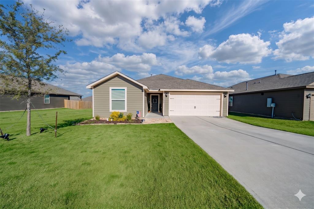 This inviting Ponder home welcomes you with an open floorplan and a living room enhanced by high ceilings that create an airy, modern feel from the moment you step inside. The kitchen is a standout with its granite counters, stainless steel appliances, center island, and a dining area perfectly placed for everyday meals or relaxed hosting, refrigerator, washer and dryer (washer is only one month old) will convey with property making this an ideal move in ready home. The ensuite primary bedroom offers a private retreat with a well-designed bath, while the additional bedrooms provide comfortable versatility for guests, work, or hobbies. A dedicated laundry room adds everyday convenience. Step outside to a covered back patio, ideal for morning coffee and unwinding, sprinkler system for easy lawn maintenance. Built in 2022 on a .12-acre lot, this home sits on the same street as the neighborhood park, there is also a nearby park with splash pad, stocked fish ponds, dog park coming soon and just minutes from the University of North Texas and nearby office corridors. With quick access to Denton amenities and an easy commute into the Metroplex, this 1,600-sq-ft, 4-bed, 2- bath home delivers comfort, location, and value in one compelling package. Proudly Claim Your Piece of Texas!