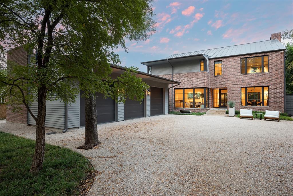This stunning 5,653 sqft home with cabana boasts a timeless architectural design by renowned designer Chad Dorsey with impeccable attention to detail in the original build and 2023 remodel. Meticulously built by More Design + Build, this home is a wonderful blend of classic modernism and warm traditional styling. Beautifully treed 0.533 acre lot, sweeping views from the main living areas that look across expansive yard with screened in back porch, outdoor fireplace, and equinox louvered roof to accommodate all types of Texas weather. It also features a top-of-the-line Bulthaup kitchen which is open to an oversized morning room that serves as a third living area, Dorbracht faucets throughout, and Rocky Mountain Hardware; 4 spacious bedrooms upstairs, each with their own bath, a 650 sqft Cabana not included in overall sqft (which includes a gym, living area, kitchenette and full bath) and Pool. 3-Car garage attached.