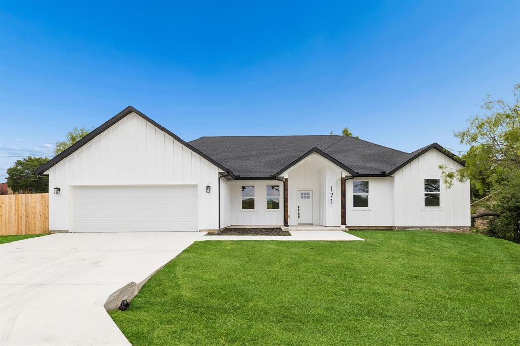Welcome to this beautifully crafted new construction home situated on a premium corner lot in the growing community of Runaway Bay. Offering 4 bedrooms, 2 bathrooms, and 1,882 square feet, this thoughtfully designed home combines modern style with everyday functionality.

Step inside to an open-concept floor plan featuring luxury vinyl plank flooring throughout, creating a seamless and durable living space. The spacious living area is filled with natural light and flows effortlessly into the kitchen, making it ideal for both entertaining and daily living. The kitchen is equipped with quartz countertops, stainless steel appliances, a breakfast bar, and extended cabinetry that provides ample storage and a clean, modern look.

The private primary suite offers a relaxing retreat with a well-appointed bath, while three additional bedrooms provide flexibility for guests, a home office, or hobbies. Both bathrooms feature contemporary fixtures and finishes for a sleek, updated feel.

Outside, enjoy a large grass backyard with plenty of room for outdoor activities, pets, or future additions. The covered patio creates a perfect space for relaxing or entertaining year-round. Additional highlights include a 2-car garage and energy-efficient construction designed to help reduce utility costs.

Located near Lake Bridgeport, Runaway Bay offers a peaceful setting with convenient access to boating, fishing, and golf. Enjoy small-town charm while still being within a reasonable drive to the Dallas-Fort Worth metroplex.

A perfect blend of comfort, style, and location—schedule your showing today!
