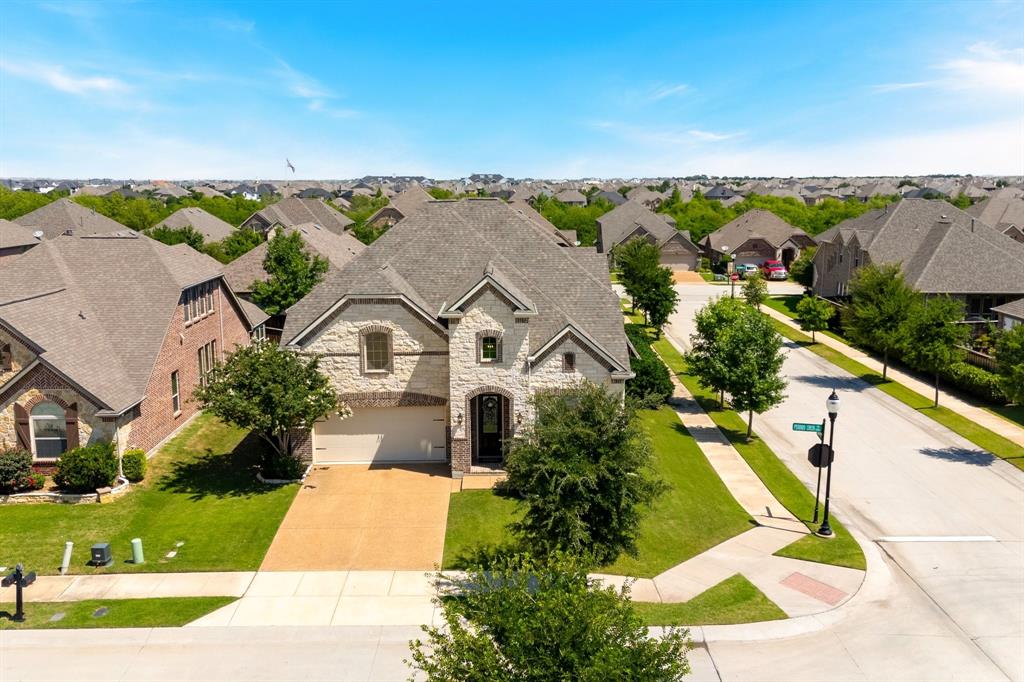 Priced to sell.  Beautifully maintained and thoughtfully designed home located in the highly sought-after Artesia community and zoned to Prosper ISD. This spacious and flexible floor plan offers the perfect blend of comfort, style, and functionality for modern living. Featuring 4 bedrooms, 3.5 baths, formal dining, private study, game room, media room, and multiple entertaining spaces, this home is ideal for both everyday living and hosting guests.

The light-filled entryway showcases vaulted ceilings, and seamless flow into the spacious formal dining. Large living room features stunning stone gas-log fireplace, and seamless flow into the gourmet kitchen, complete with granite countertops, large center island, stainless steel appliances, double ovens, 5-burner gas cooktop, subway tile backsplash, abundant cabinetry, and walk-in pantry. Rich hardwood flooring extends throughout both common areas. The enormous first-floor primary suite offers a peaceful and private retreat with space for a sitting area and spa-like comfort.  Upstairs features an oversized game room, media room, additional bedrooms, and baths, providing incredible flexibility for family or entertaining.

Enjoy outdoor living with a covered back patio overlooking the spacious fenced backyard with sprinkler system—large enough for family gathering, kids' birthday party or for your pets playing around. Built in 2016 on an corner lot gives you extra side space for little garden.  

this wonderfully maintained home is located just minutes from the PGA headquarters, North Dallas Tollway, shopping, dining, and everyday conveniences. Artesia residents enjoy exceptional community amenities including multiple pools, playgrounds, parks, fitness center, clubhouse, and gathering spaces, all within one of the fastest-growing and most desirable areas in North Texas.
