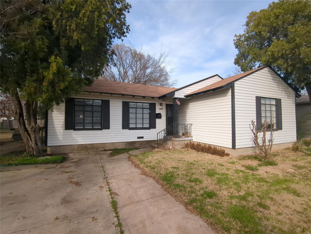 Brand new AC and heat system!  Great investment opportunity near downtown Garland!  Tenant occupied now, lease amount is $1695 and expires April 30, 2027.  Nice and open living and dining off kitchen. Gas oven range, dishwasher, and microwave included. Full size washer and dryer connections. Three beds and one bath. Converted garage is the third bedroom. Fenced backyard with chain link fence and storage building. Please email agent with any questions.